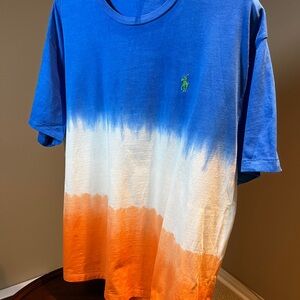 Polo Ralph Lauren Blue Ombre Tee with Green Pony Embroidery - Never Worn